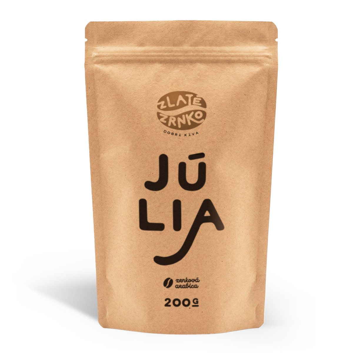 Káva Zlaté Zrnko - Júlia (Zmes 100 % arabika) "PESTRÁ" 200g