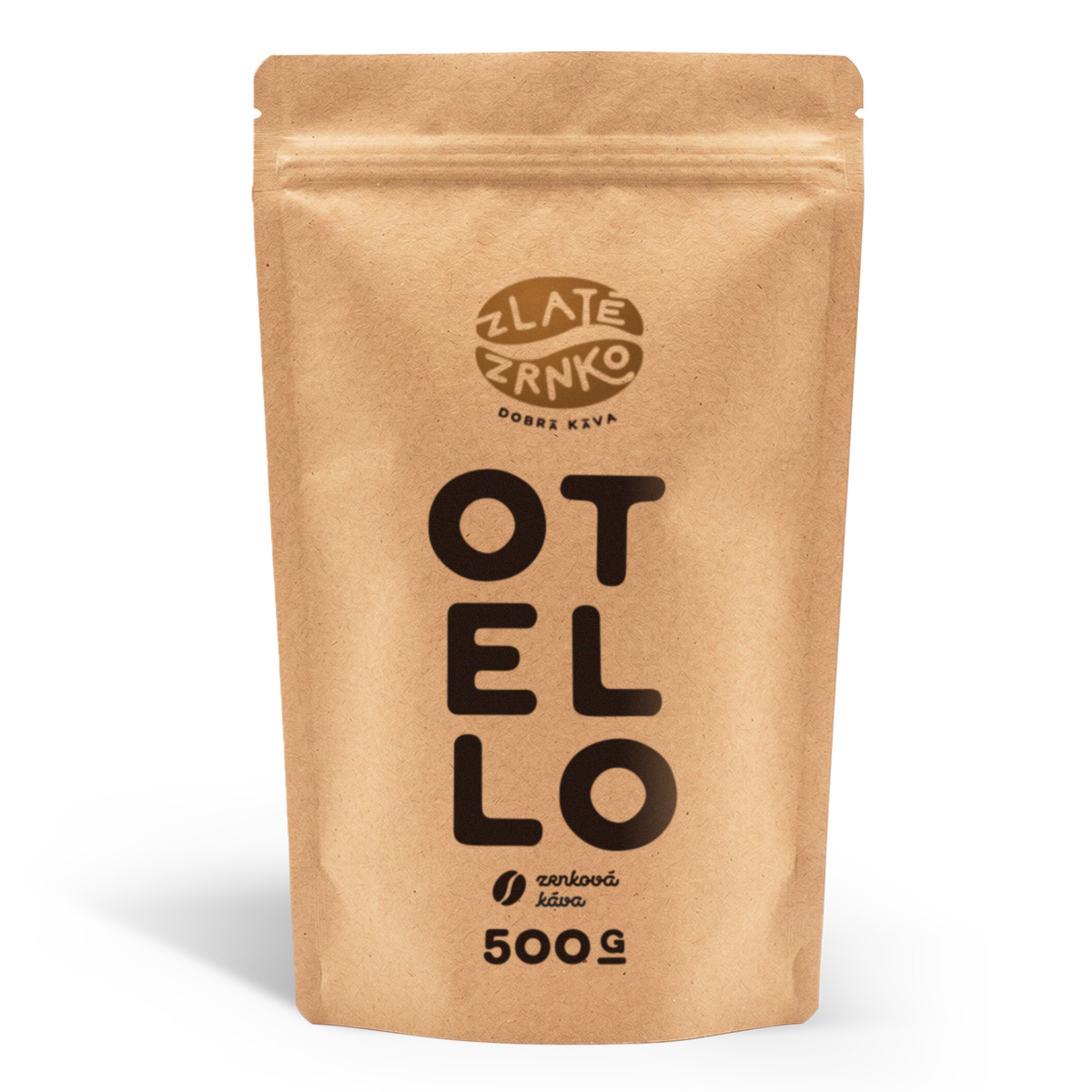 Káva Zlaté Zrnko - Otello (Zmes 65% arabika a 35% robusta) - "HORKÝ" 500g