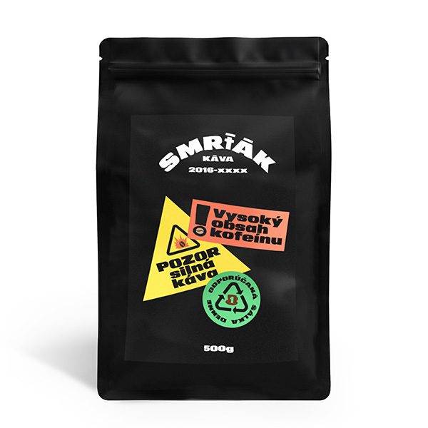 Káva Smrťák (Zmes robusta) - "EXTRA SILNÁ A CHUTNÁ" 500g