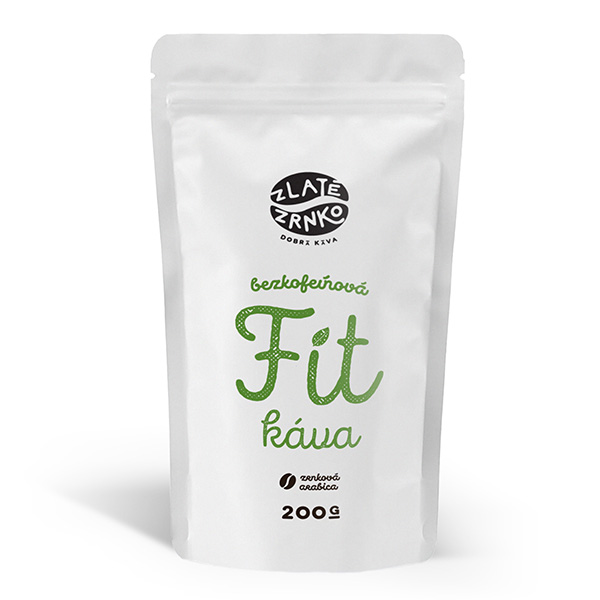 Káva Zlaté Zrnko - FitKáva (Bezkofeínová 100% arabika) 200g