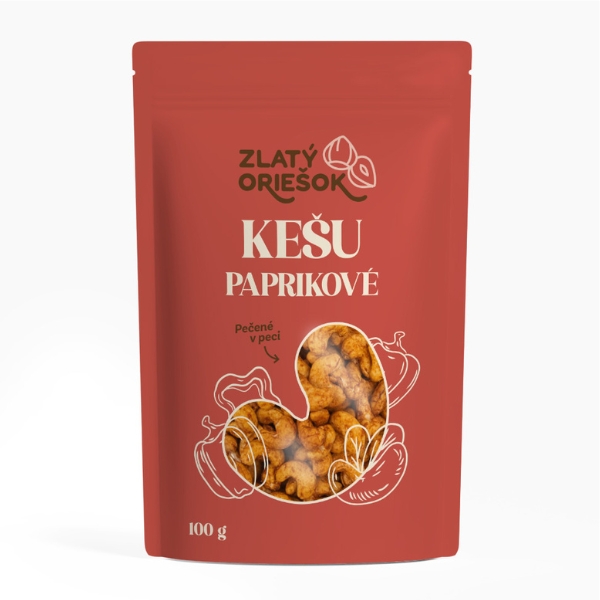 Zlatý Oriešok – Kešu paprikové 100g