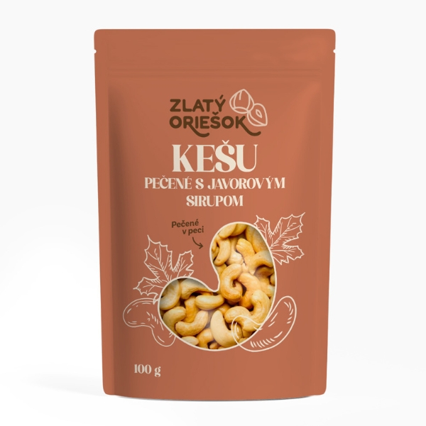 Zlatý Oriešok – Kešu s javorovým sirupom 100g