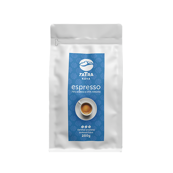 TATRAkáva Modrá 75% Arabika 25% Robusta 250g